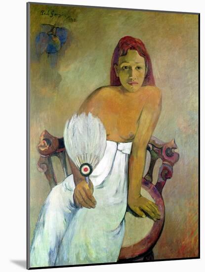 Girl with Fan, 1902-Paul Gauguin-Mounted Giclee Print