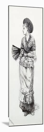 Girl with Fan-Winslow Homer-Mounted Giclee Print