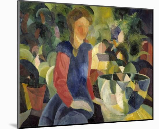 Girl with Fish-Bowl-Auguste Macke-Mounted Giclee Print