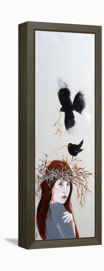 Girl with Freckles and Nesting Birds, 2016-Susan Adams-Framed Premier Image Canvas