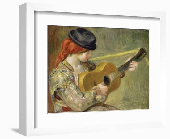 Girl with Guitar-Pierre-Auguste Renoir-Framed Giclee Print