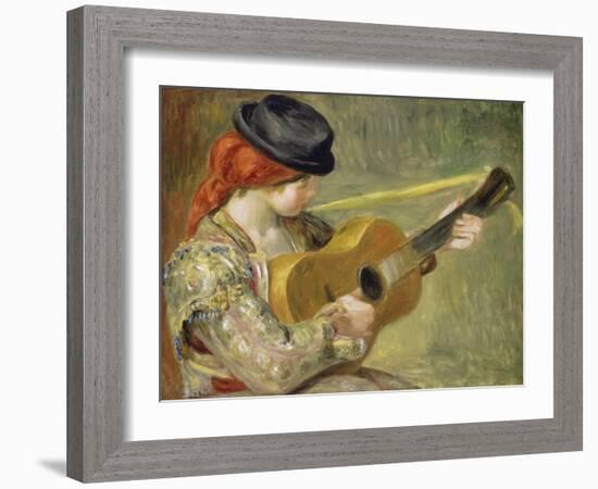 Girl with Guitar-Pierre-Auguste Renoir-Framed Giclee Print