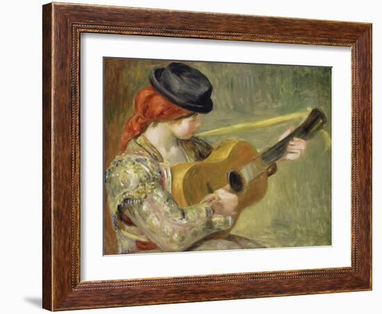 Girl with Guitar-Pierre-Auguste Renoir-Framed Giclee Print