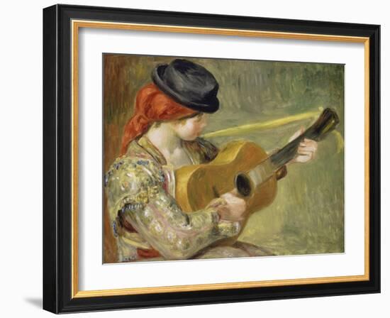 Girl with Guitar-Pierre-Auguste Renoir-Framed Giclee Print