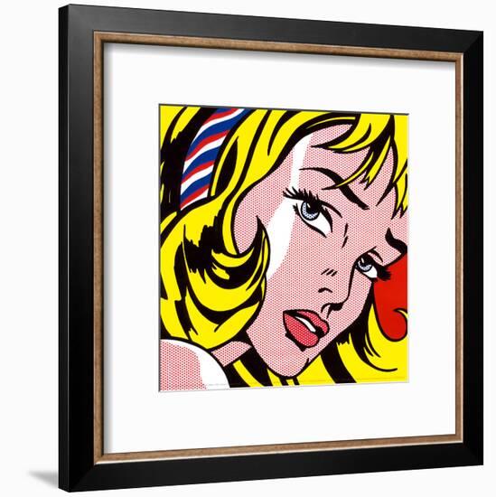 Girl with Hair Ribbon, c.1965-Roy Lichtenstein-Framed Art Print