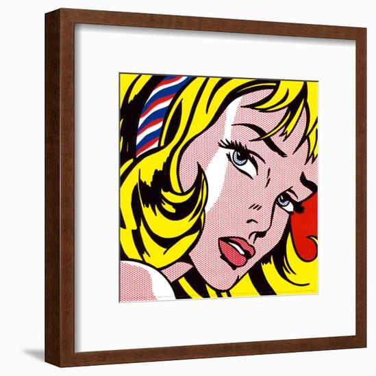 Girl with Hair Ribbon, c.1965-Roy Lichtenstein-Framed Art Print