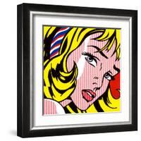Girl with Hair Ribbon, c.1965-Roy Lichtenstein-Framed Art Print