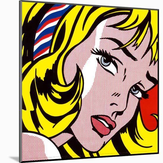 Girl with Hair Ribbon, c.1965-Roy Lichtenstein-Mounted Art Print