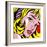 Girl with Hair Ribbon, c.1965-Roy Lichtenstein-Framed Art Print