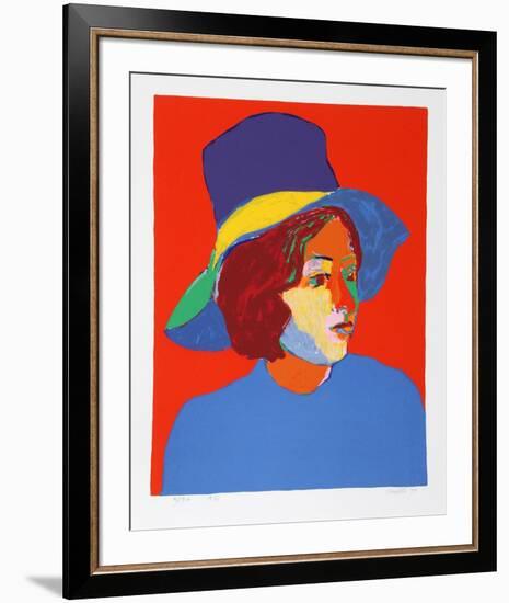 Girl with Hat VI-John Grillo-Framed Limited Edition