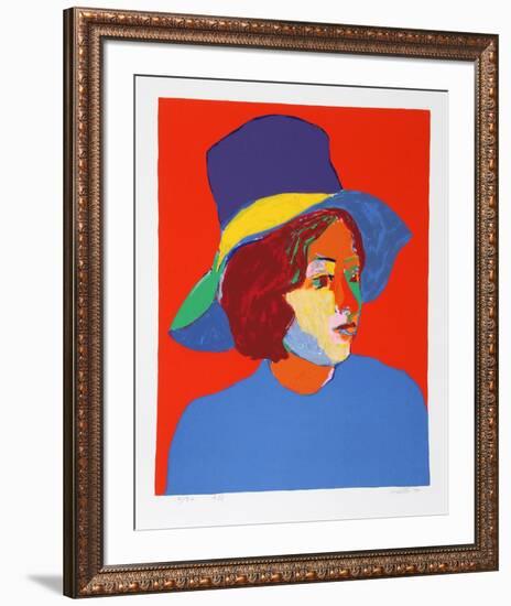 Girl with Hat VI-John Grillo-Framed Limited Edition