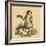 Girl with Her Rabbits-English School-Framed Giclee Print