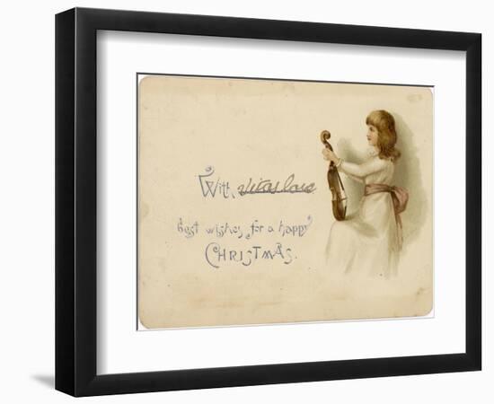 Girl with Her Violin-null-Framed Art Print