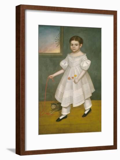 Girl with Kitten, 1836-38-Joseph Goodhue Chandler-Framed Art Print