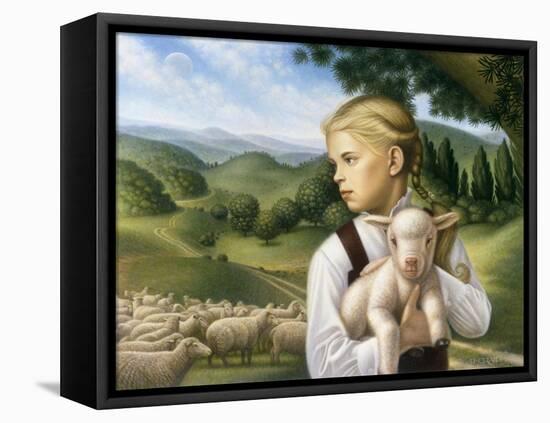 Girl with Lamb-Dan Craig-Framed Premier Image Canvas