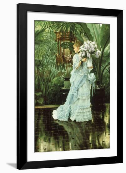 Girl with Lilac-James Tissot-Framed Giclee Print