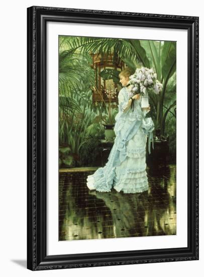 Girl with Lilac-James Tissot-Framed Giclee Print