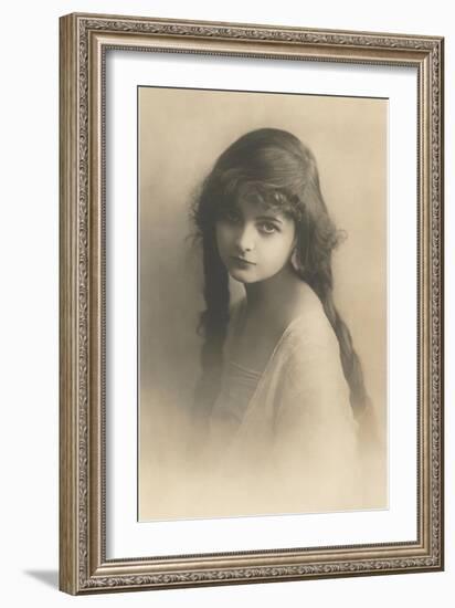 Girl with Long Hair-null-Framed Art Print