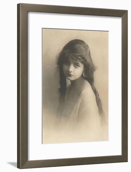 Girl with Long Hair-null-Framed Art Print