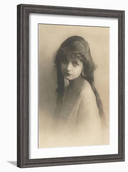 Girl with Long Hair-null-Framed Art Print