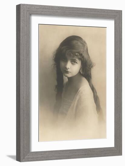 Girl with Long Hair-null-Framed Art Print