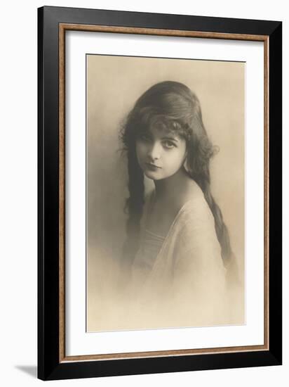 Girl with Long Hair-null-Framed Art Print