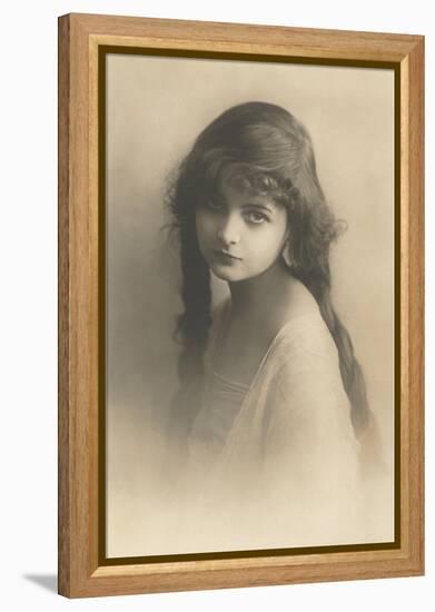 Girl with Long Hair-null-Framed Stretched Canvas