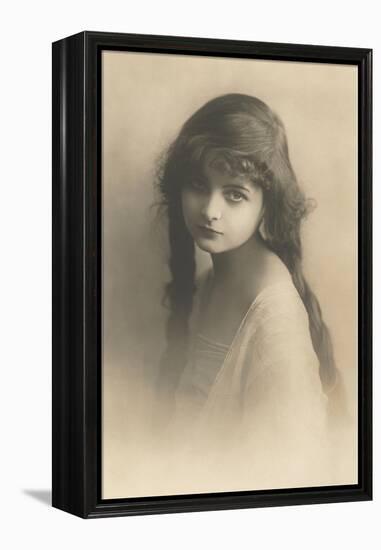Girl with Long Hair-null-Framed Stretched Canvas
