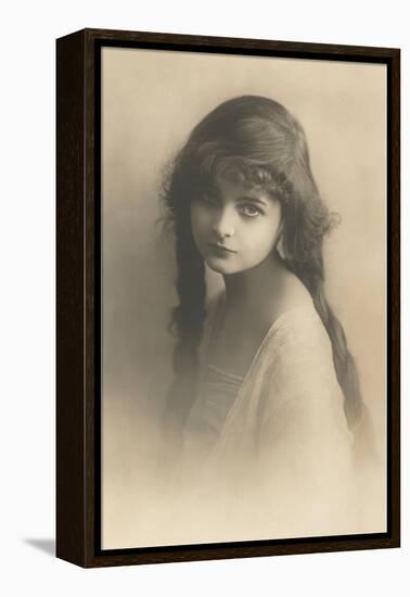 Girl with Long Hair-null-Framed Stretched Canvas