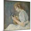 Girl with Mandolin, 1889 (Oil on Canvas)-Berthe Morisot-Mounted Giclee Print