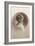 Girl with Marcelled Hair in Cameo-null-Framed Art Print