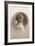 Girl with Marcelled Hair in Cameo-null-Framed Art Print