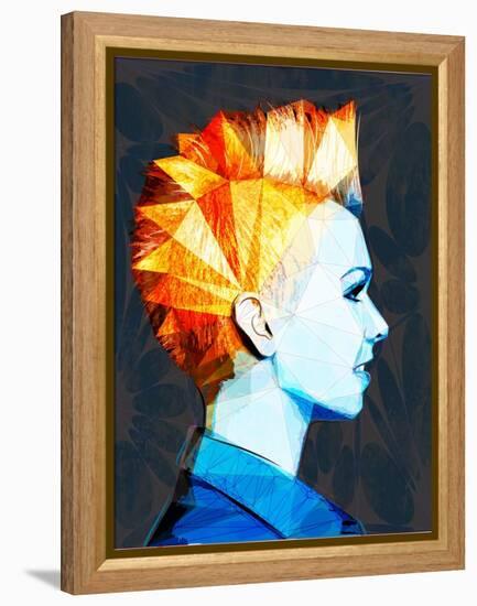 Girl with Mohawk-Enrico Varrasso-Framed Stretched Canvas