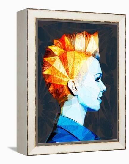 Girl with Mohawk-Enrico Varrasso-Framed Stretched Canvas