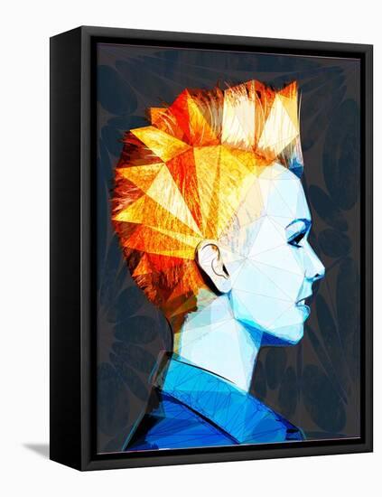 Girl with Mohawk-Enrico Varrasso-Framed Stretched Canvas
