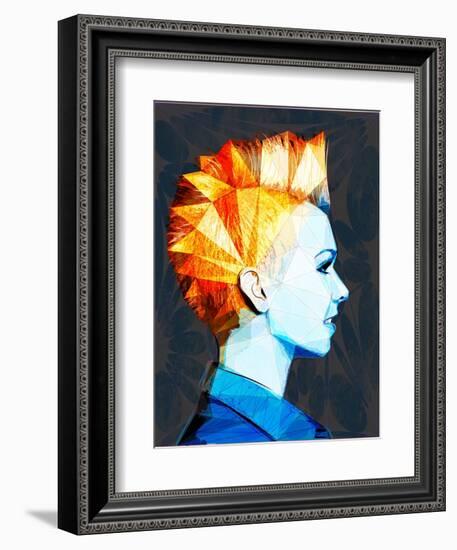 Girl with Mohawk-Enrico Varrasso-Framed Art Print