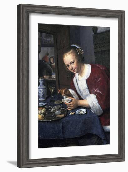 Girl with Oysters-Jan Havicksz Steen-Framed Giclee Print