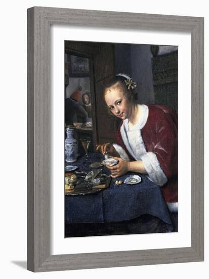 Girl with Oysters-Jan Havicksz Steen-Framed Giclee Print