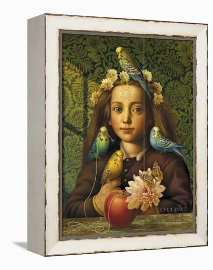 Girl with Parakeets-Dan Craig-Framed Premier Image Canvas