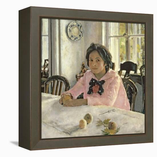 Girl with Peaches, 1887-Valentin Aleksandrovich Serov-Framed Premier Image Canvas