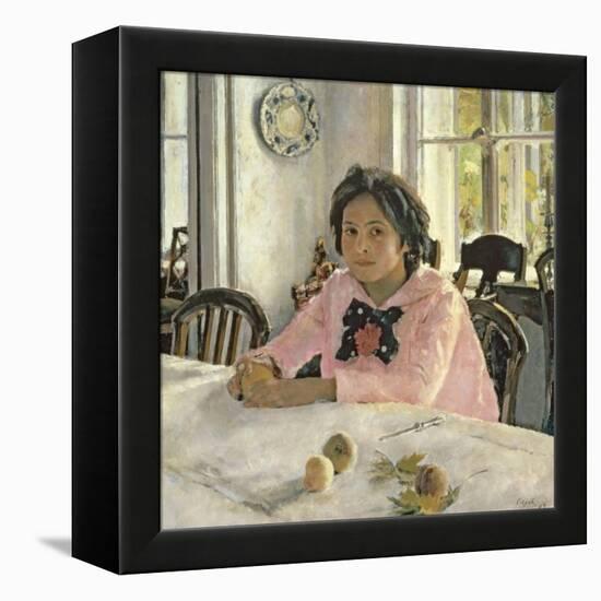 Girl with Peaches, 1887-Valentin Aleksandrovich Serov-Framed Premier Image Canvas