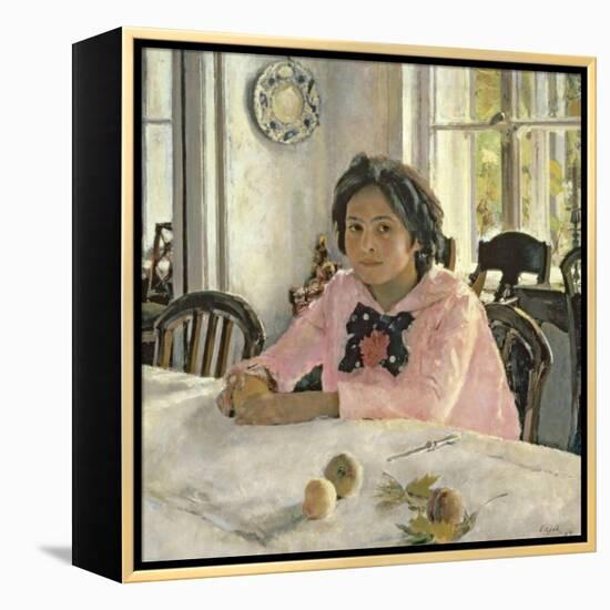 Girl with Peaches, 1887-Valentin Aleksandrovich Serov-Framed Premier Image Canvas