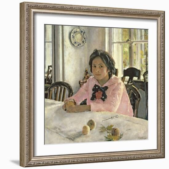 Girl with Peaches, 1887-Valentin Aleksandrovich Serov-Framed Giclee Print