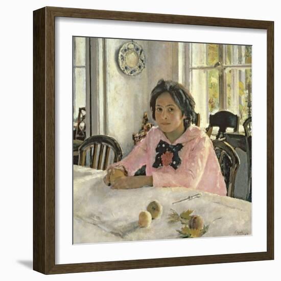 Girl with Peaches, 1887-Valentin Aleksandrovich Serov-Framed Giclee Print