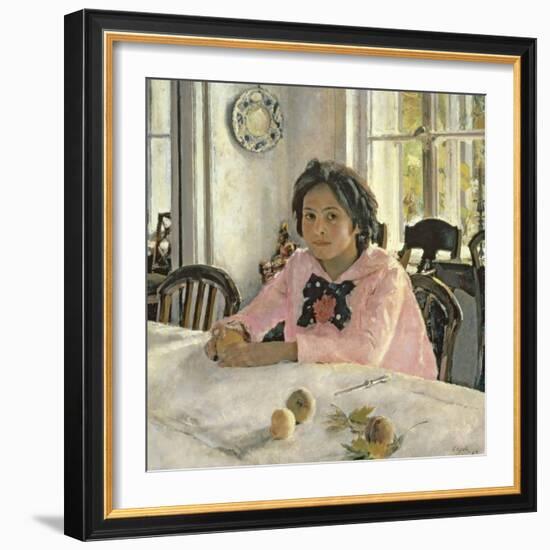 Girl with Peaches, 1887-Valentin Aleksandrovich Serov-Framed Giclee Print