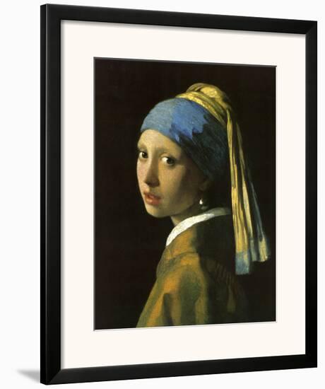 Girl with Pearl Earring-Johannes Vermeer-Framed Art Print