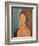 Girl with Pigtails, 1918-Amedeo Modigliani-Framed Giclee Print