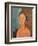 Girl with Pigtails, 1918-Amedeo Modigliani-Framed Giclee Print