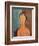 Girl with Pigtails, 1918-Amedeo Modigliani-Framed Giclee Print