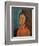 Girl with Pigtails, circa 1918-Amedeo Modigliani-Framed Giclee Print